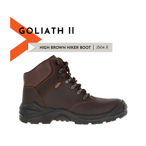GOLIATH II JS04 II Brown Hiker Safety Boot S2 STC XW PU/PU SRC